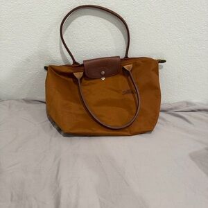 Longchamp Tan and Brown Tote Bag